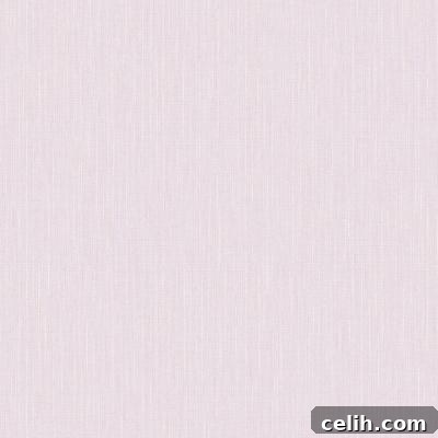 Linen effect wallpaper with texture in lilac