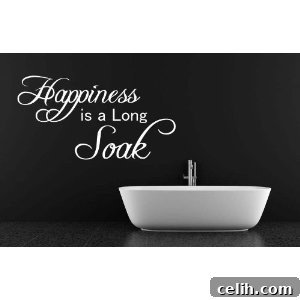 Vinyl wall decal sticker for the bathroom