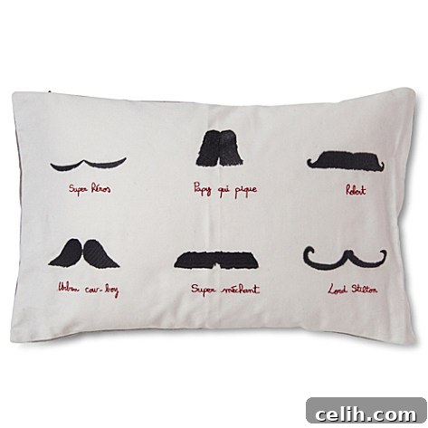 moustache-humour-cushion-cover Celebrate facial hair quirky cushion
