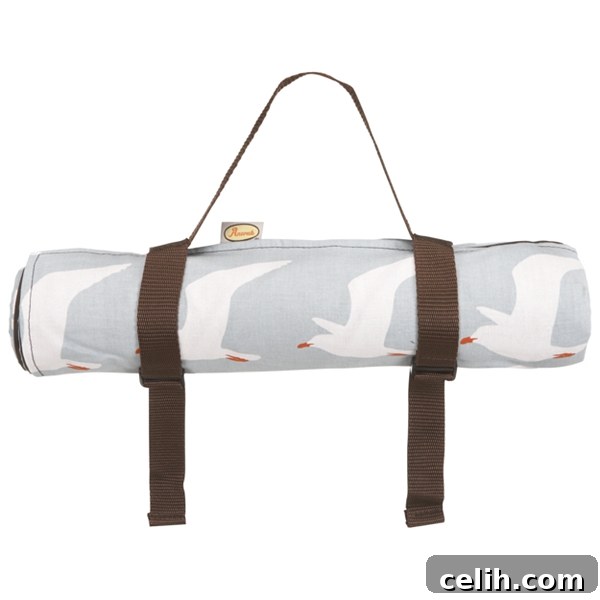 Anorak waterproof seagull print picnic rug for stylish outdoor living and beach days