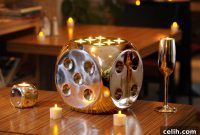 Flaming Roll Tealight Holder