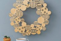Cozy Wooden Bauble Christmas Wreath