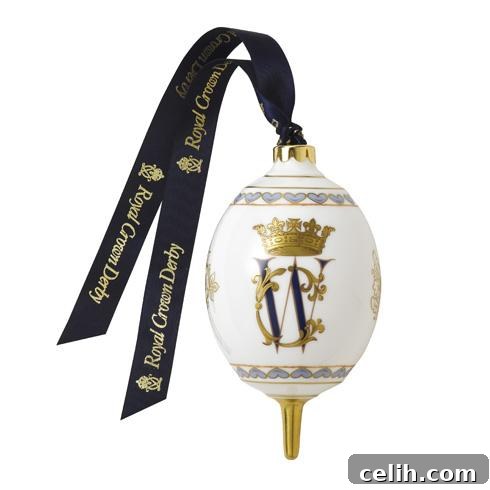 William and Catherine Royal Crown Derby Christmas Bauble Prince William and Kate Middleton's first Christmas Royal Crown Derby bauble