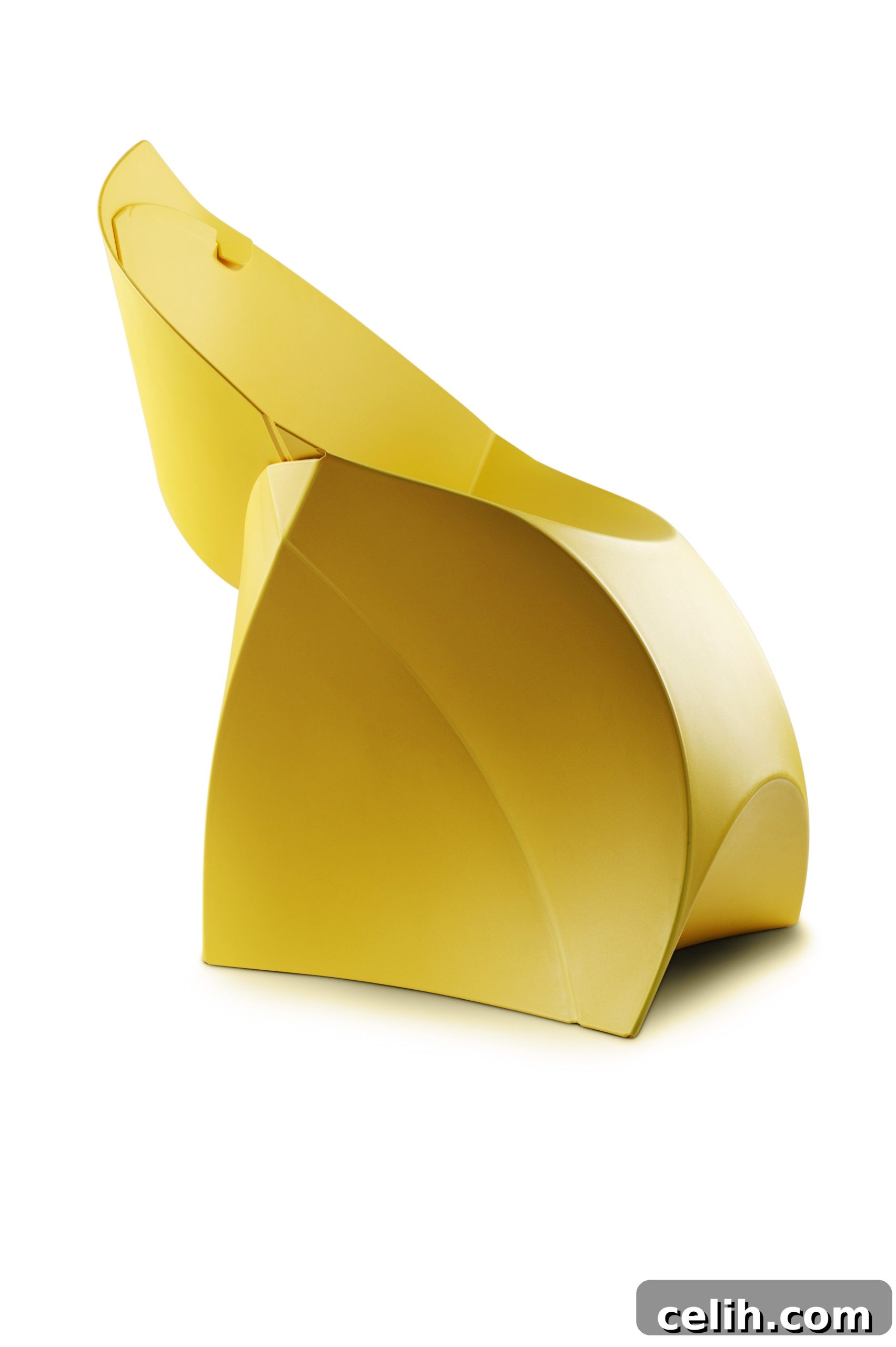 Vibrant Yellow Contemporary Flatpack Flux Chair for Garden or Indoor Use