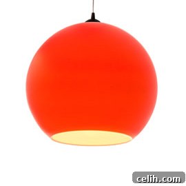Tom Dixon Fluoro Orange Pendant Light Designer Fluoro orange pendant lamp by Tom Dixon