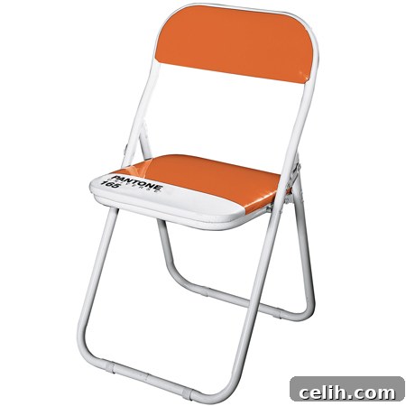 Seletti Pantone Orange Chair 165 Pantone Orange 165 folding chair by Seletti, a versatile decor piece
