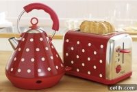 Next Red White Spot Kettle Toaster Set
