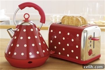 next-red-white-spotty-kettle-toaster Fresh design modern kitchen appliances