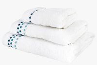 Splash into Savings: Aqua Spot Border Bath Sheet
