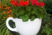 Whimsical Giant Teacup Planter