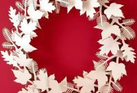 Modern Cardboard Foliage Christmas Wreath