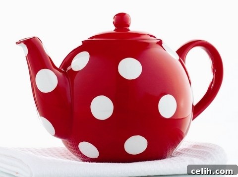 spotty_teapot_large Large red polka dot tea pot