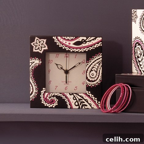 paisleyclock Bombay Duck paisley clock