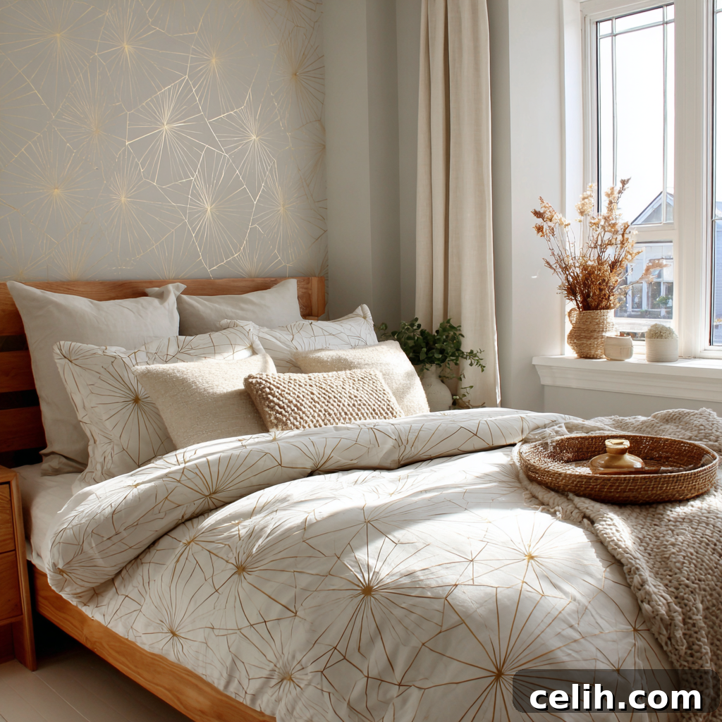 The Anatomy of a Sleep Inducing Bedroom 5 A small bedroom layout that cleverly uses space with a bed pushed against one wall and streamlined furniture.