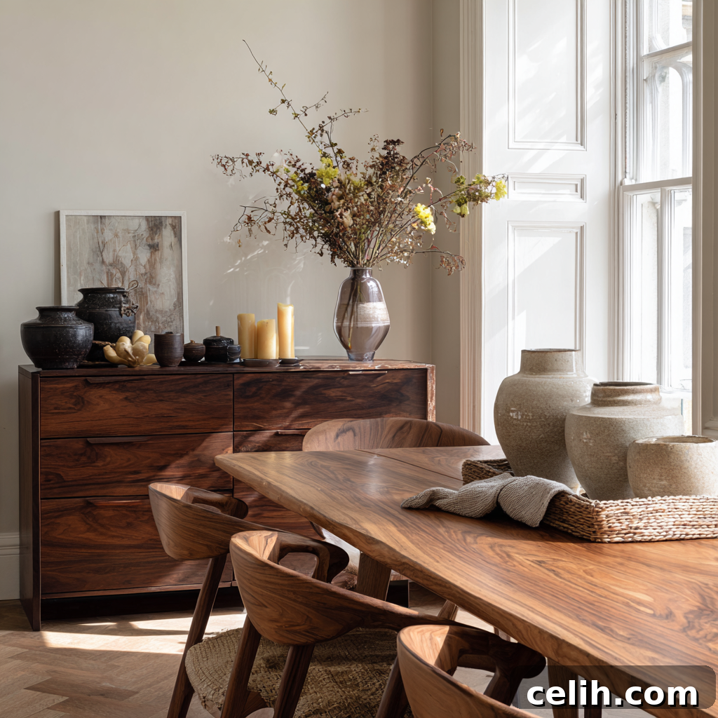 Why Wood Is the Best Choice for Dining Room Furniture and Decor 2 Wooden dining table and sideboard