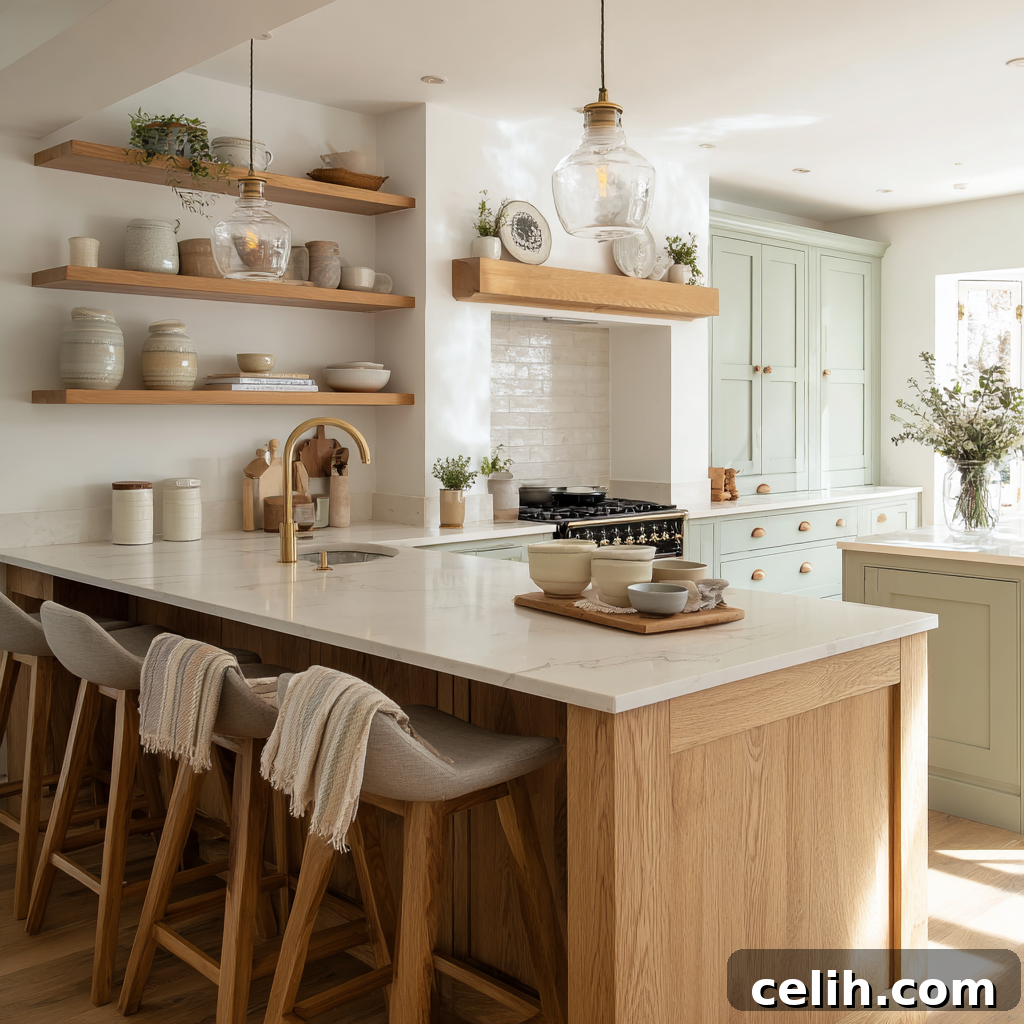 Modern farmhouse lighting in a kitchen