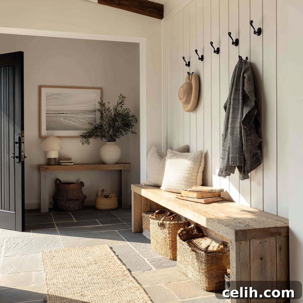 Entry way in a modern farmhouse interior