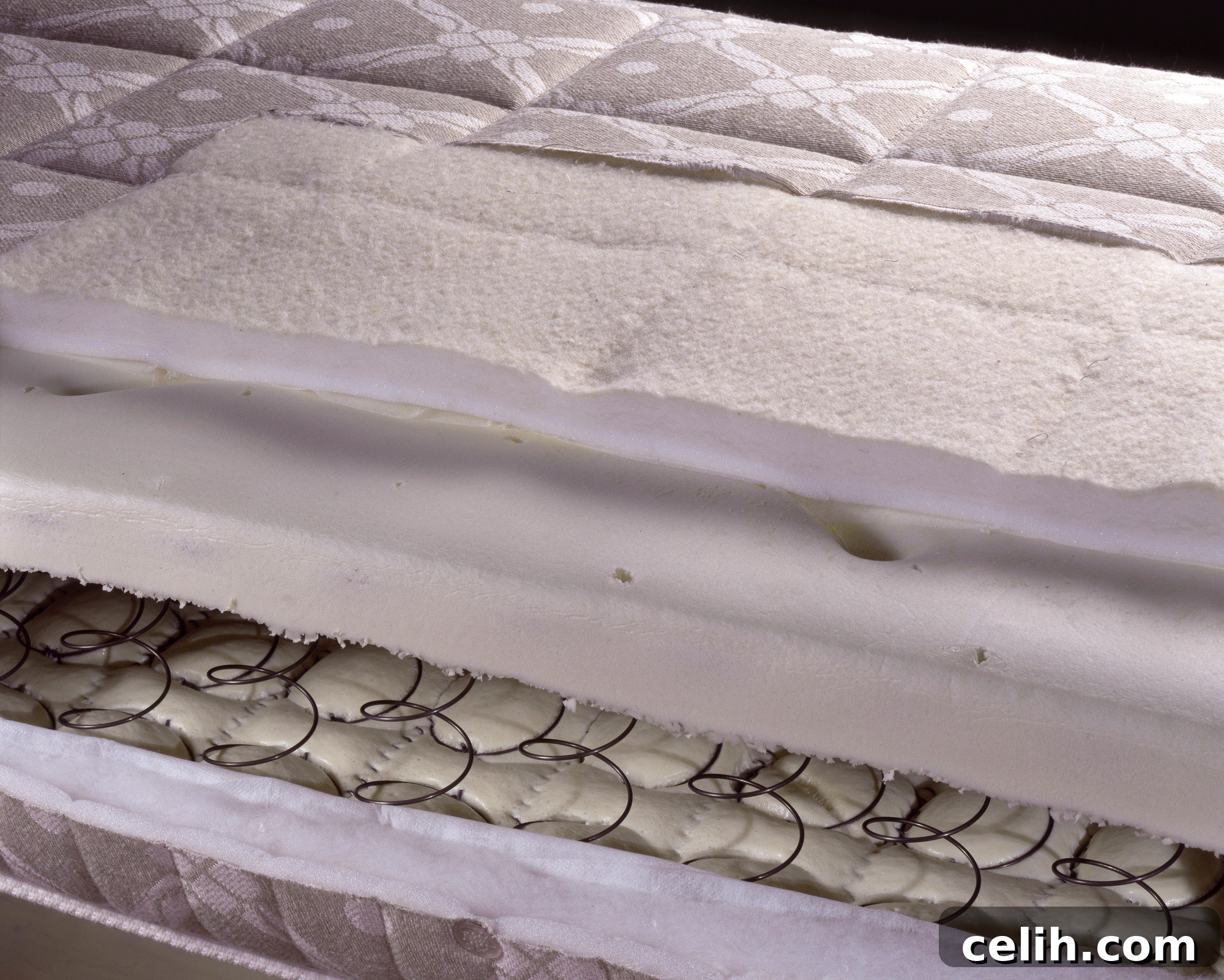 Section of a spring mattress