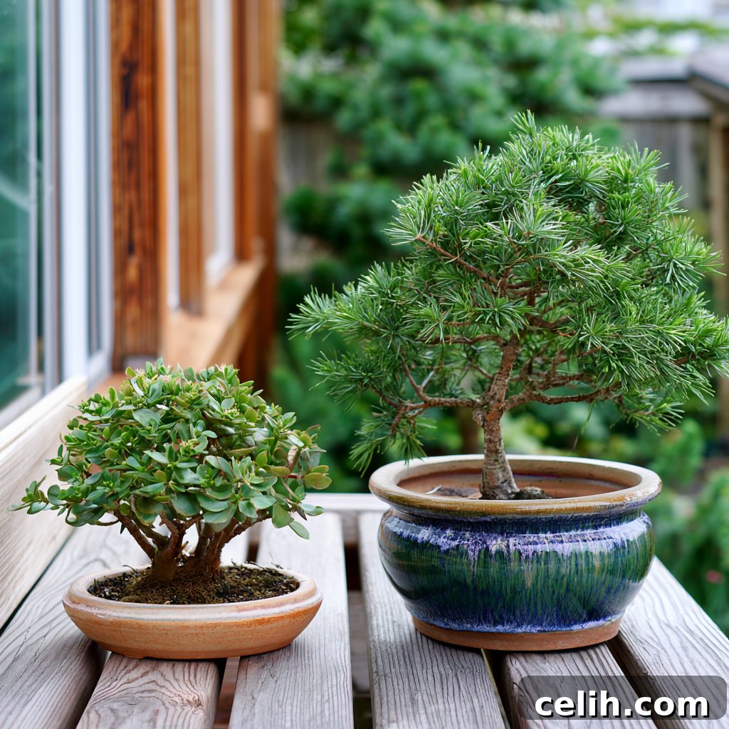 How Big Do Bonsai Trees Get? Size Guide for Beginners 5 potted bonsai trees collection