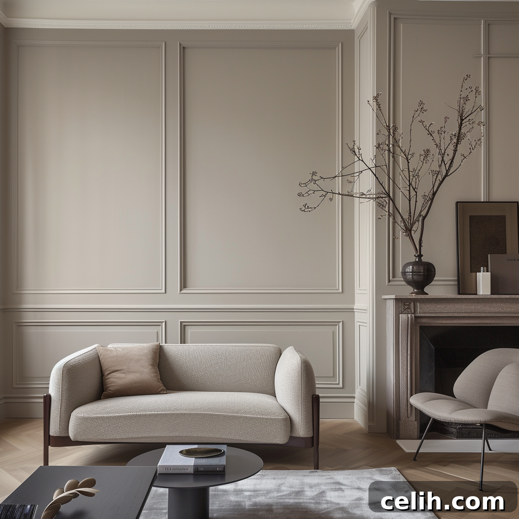 Wainscoting Ideas: Stylish Panel Designs for Any Room 6 Modern living room with recessed wainscot panelling