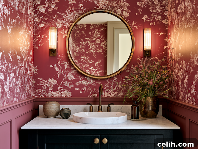 Wallpaper for Bathrooms: What You Need to Know 3 Statement wallpaper in a downstairs cloakroom