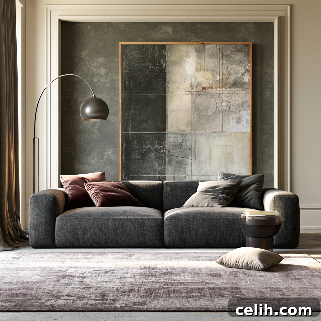 Low slung modular sofa contemporary