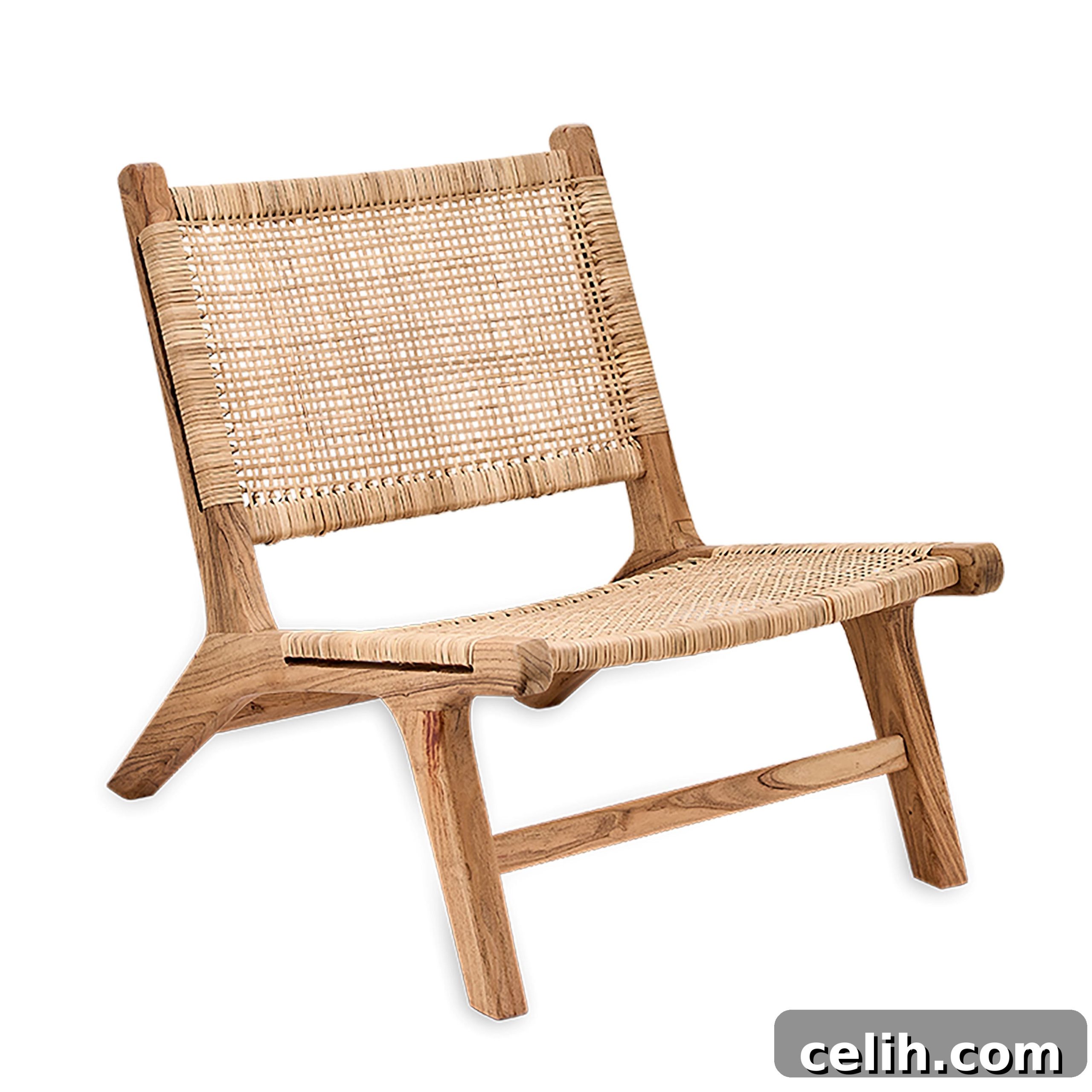 Madrisana acacia and rattan woven chair