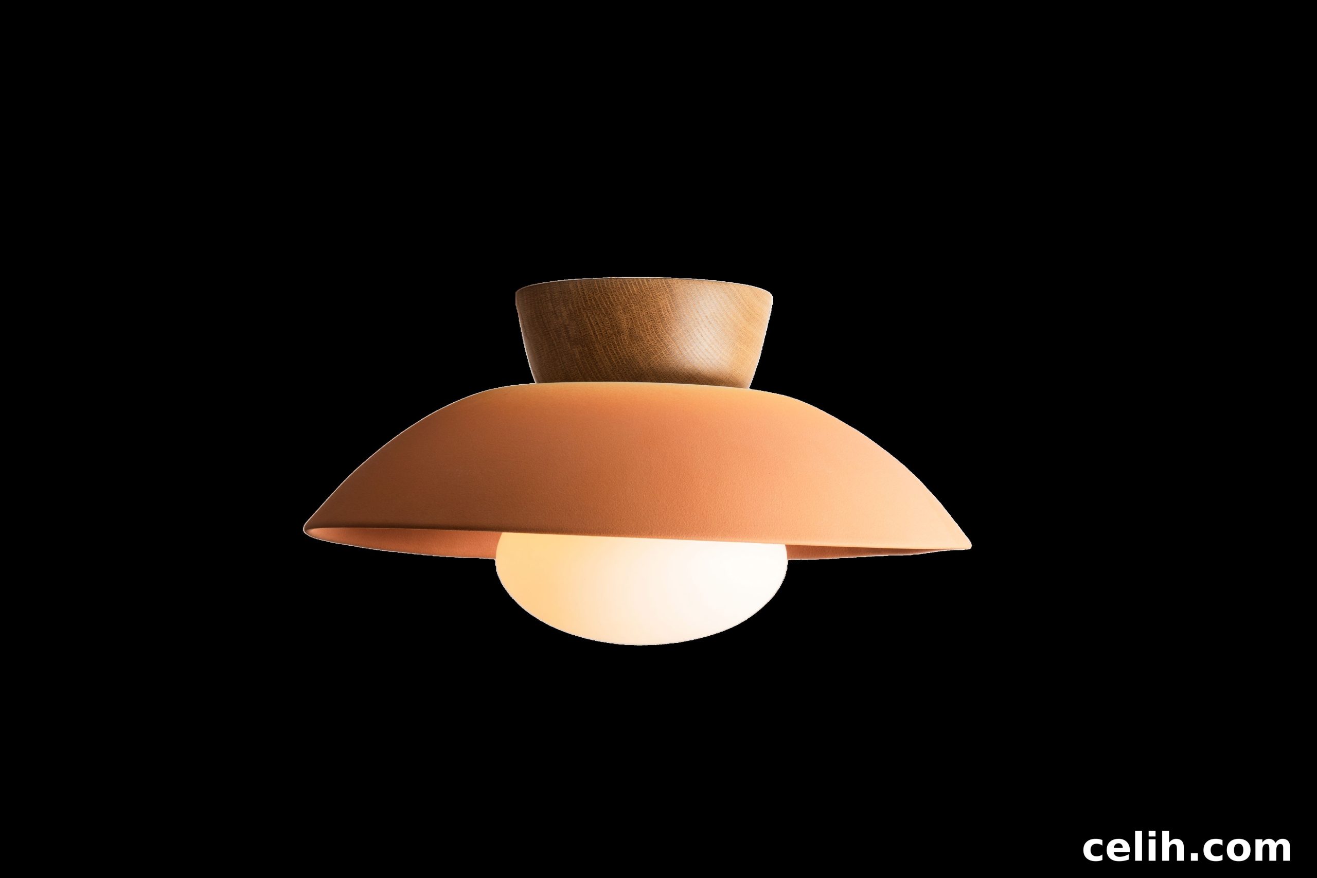 Terracotta dawn flush mount ceiling light