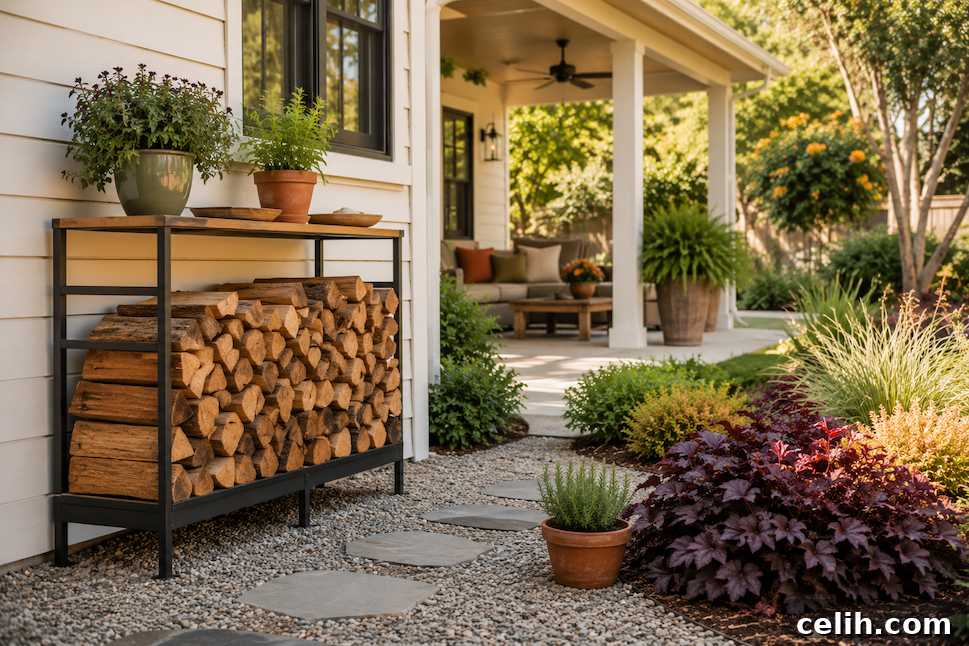 Correctly stacked logs to avoid pests