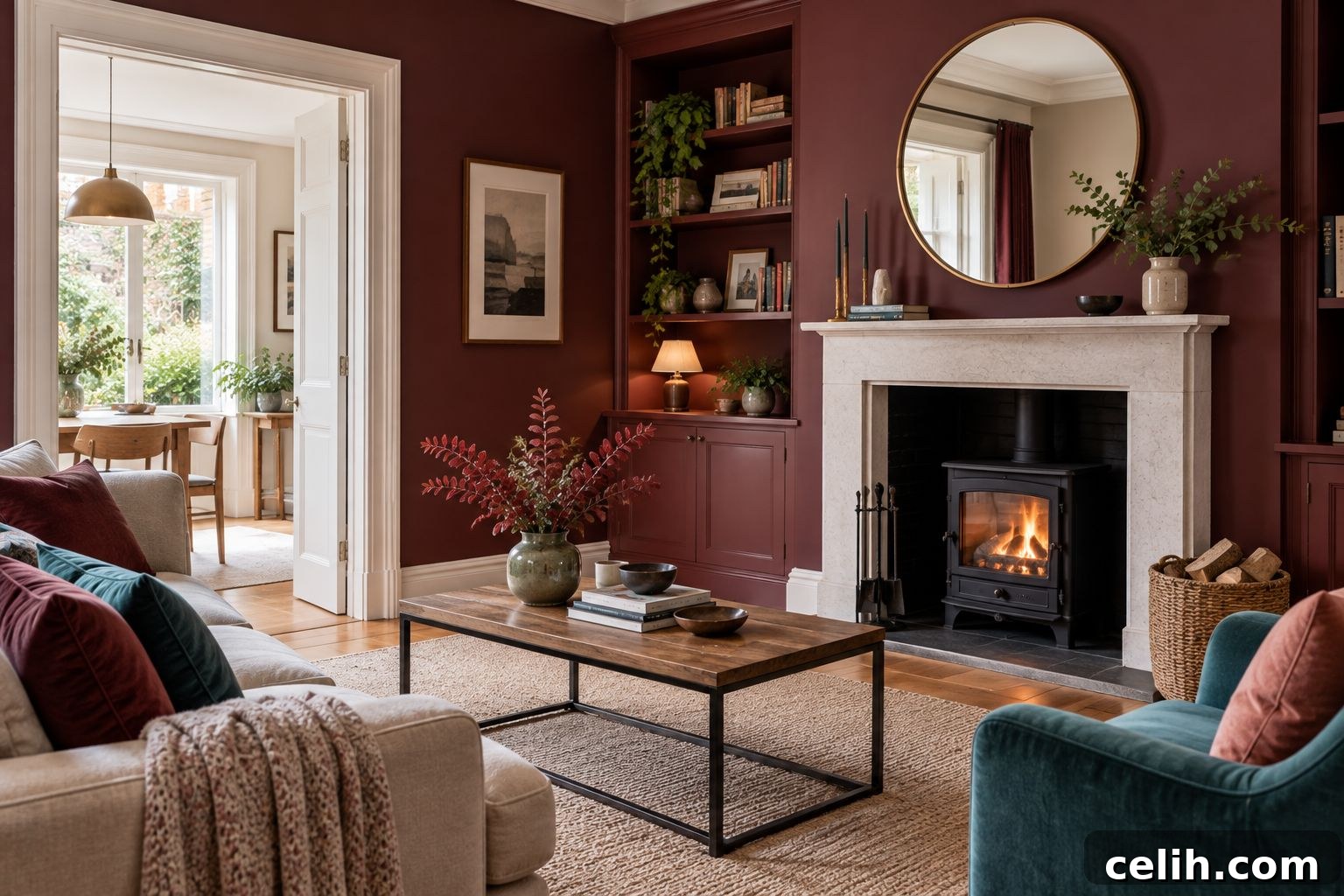 2027 Interior Color Trends: 5 Shades That Will Define Your Home 6 Cosy burgundy living room