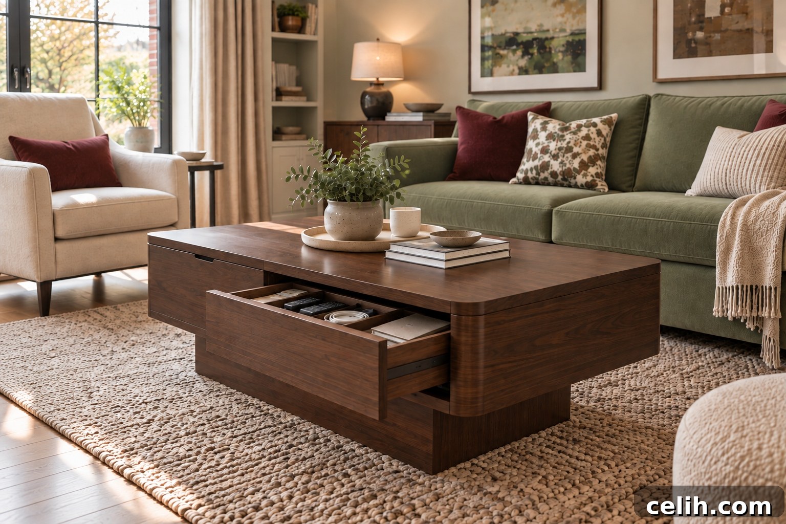 How to Choose the Right Coffee Table for Your Living Room 4 Wooden storage coffee table in living room