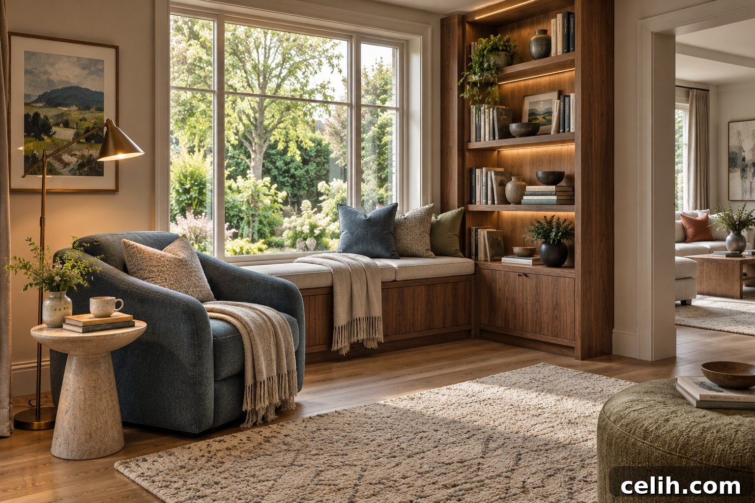 High-End Kitchen Design Trends Transforming Luxury Homes 3 Cozy reading nook with natural materials