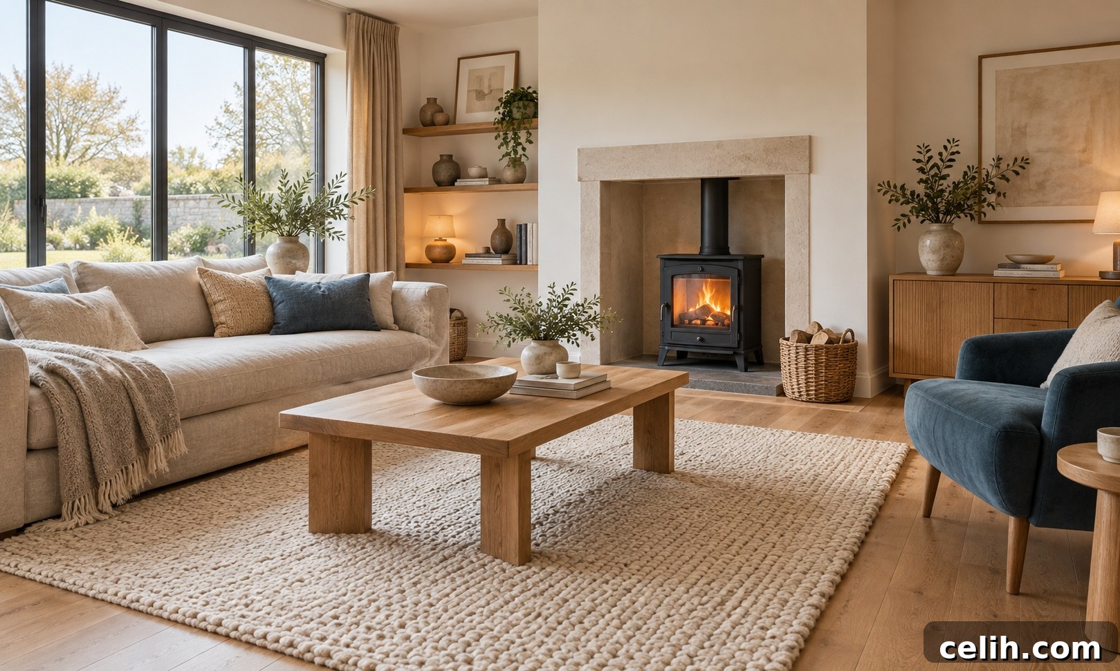 Minimalist Design: Creating Warm, Functional Spaces 2 Cozy Scandi minimalist living room interior