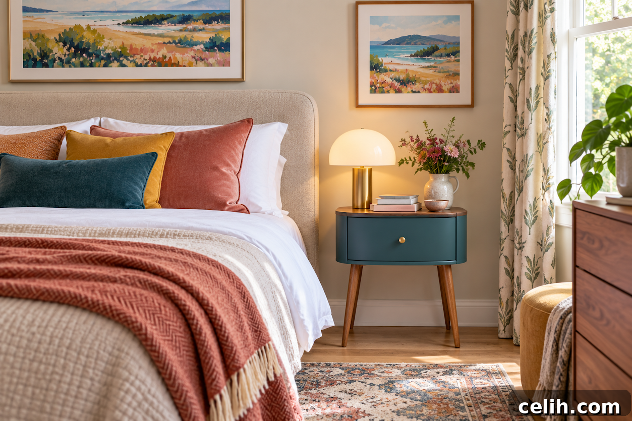 Duvet Buying Guide: Fill, Warmth & Materials 4 Modern bedroom interior showing bed and bedside table
