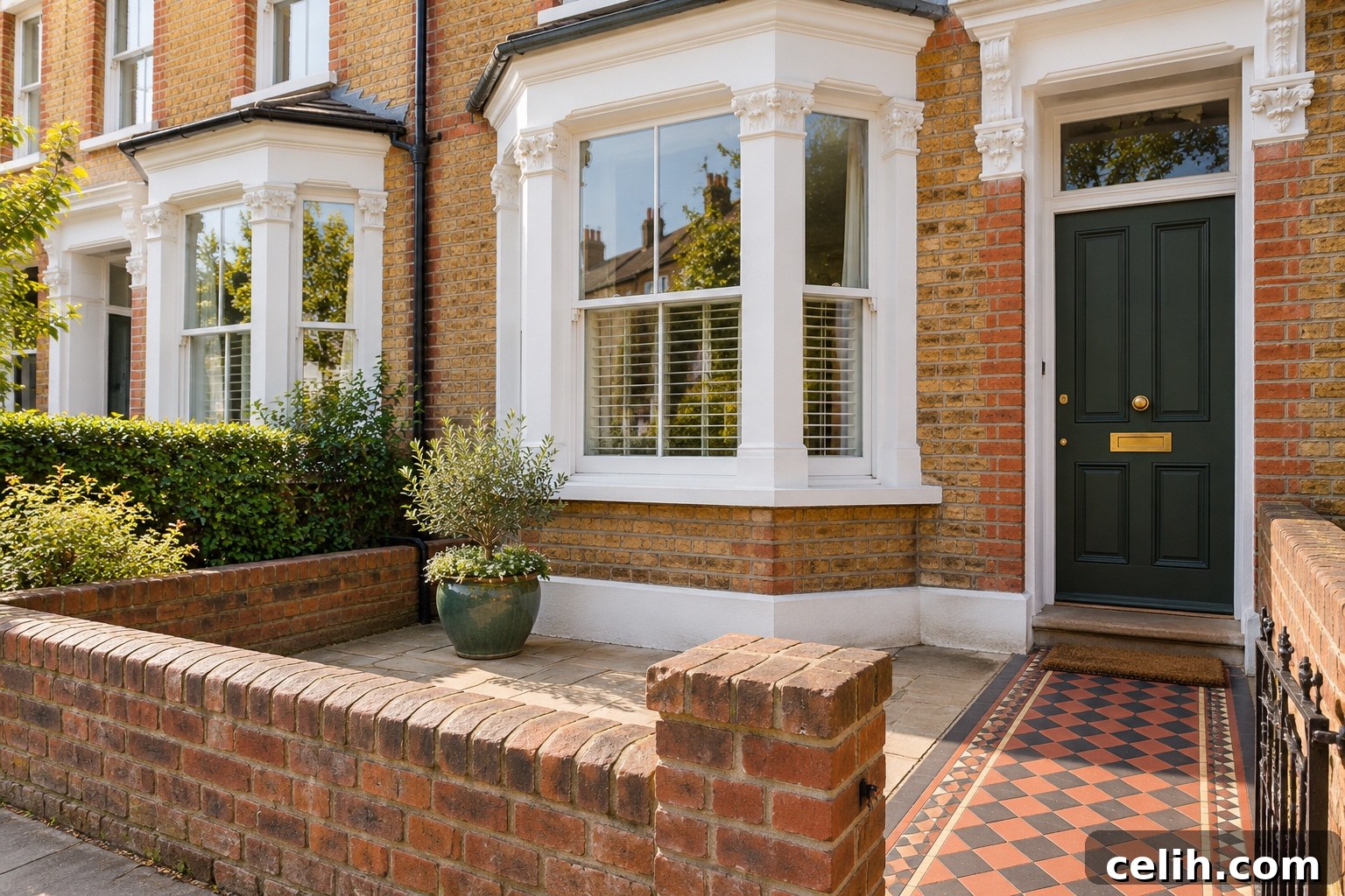 Exterior Upgrades to Boost Your Home's Curb Appeal 3 Clean, bright and inviting front door of a terraced house