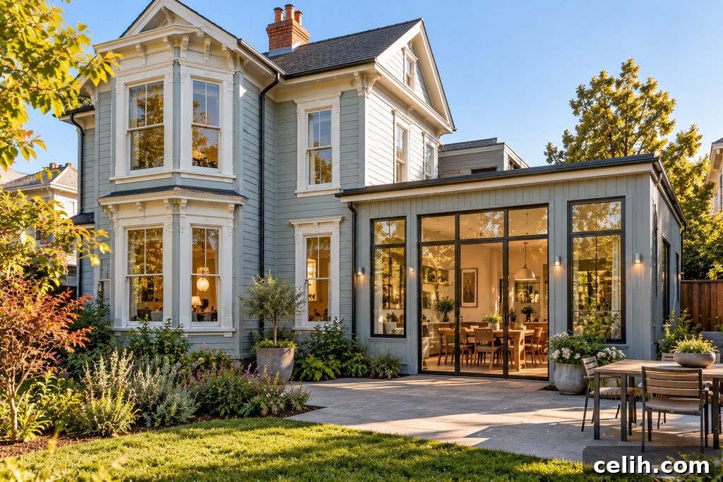 Victorian home with modern extension