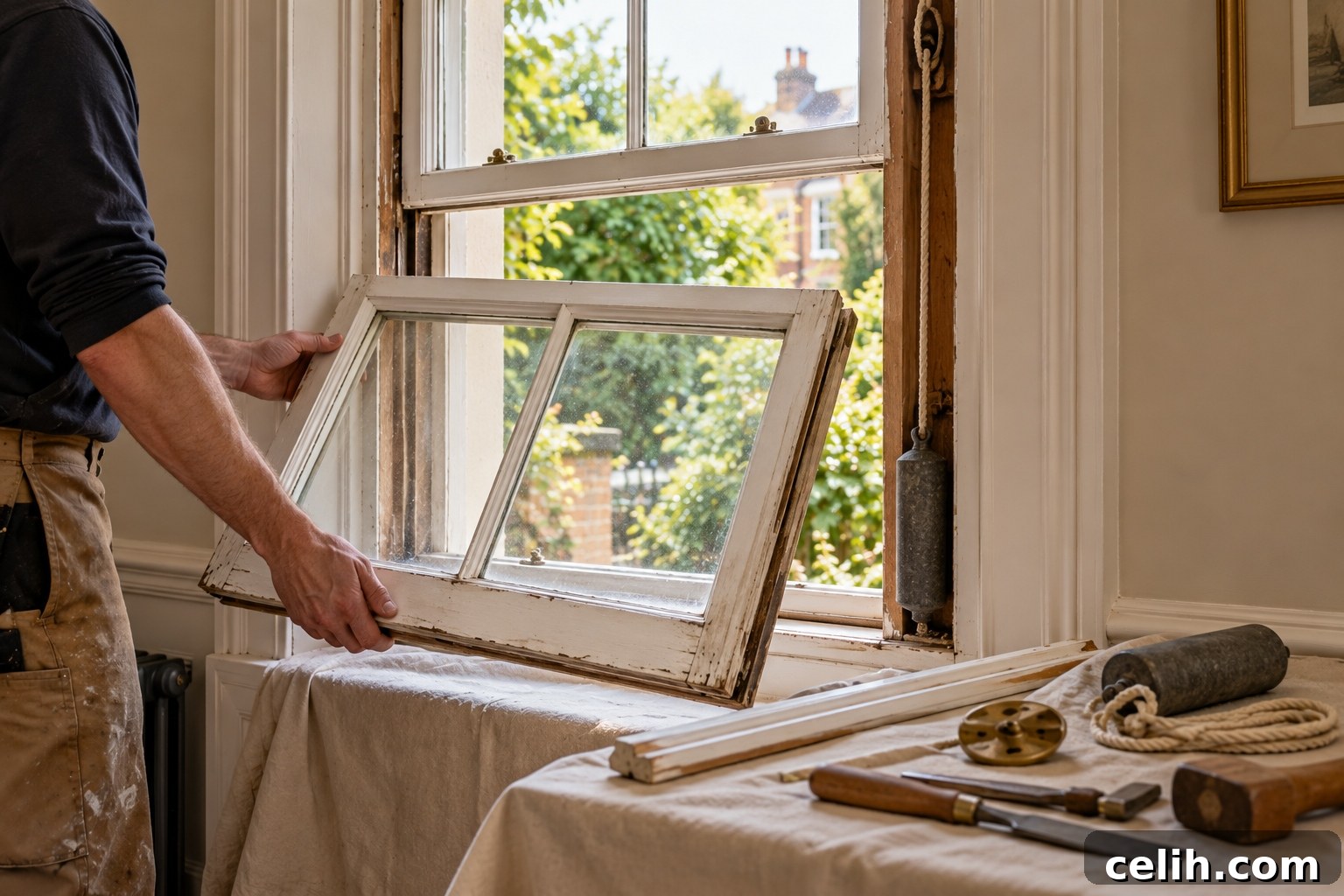 Restoring a classic timber sash window